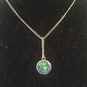 Blown Glass Earth Necklace